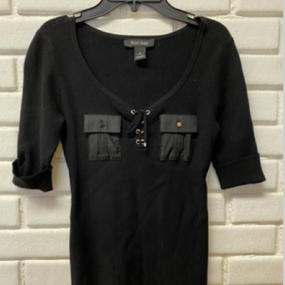 Black V Neck Top